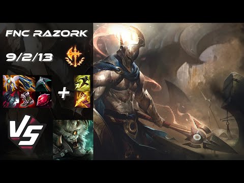 Fnatic Razork JUNGLE Pantheon vs Rengar - EU Challenger Patch 26.2