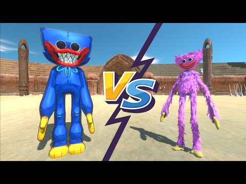 Who is stronger? Huggy Wuggy VS Kissy Missy - Animal Revolt Battle Simulator