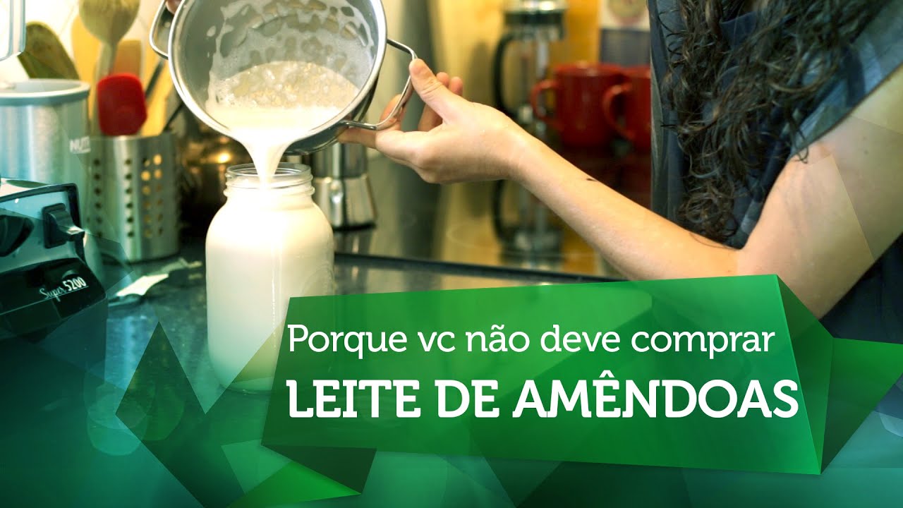 Watch Now Como fazer leite de amêndoas caseiro em 5 minutos - - EP.# 90 Como fazer leite de amêndoas caseiro em 5 minutos - - EP.# 90