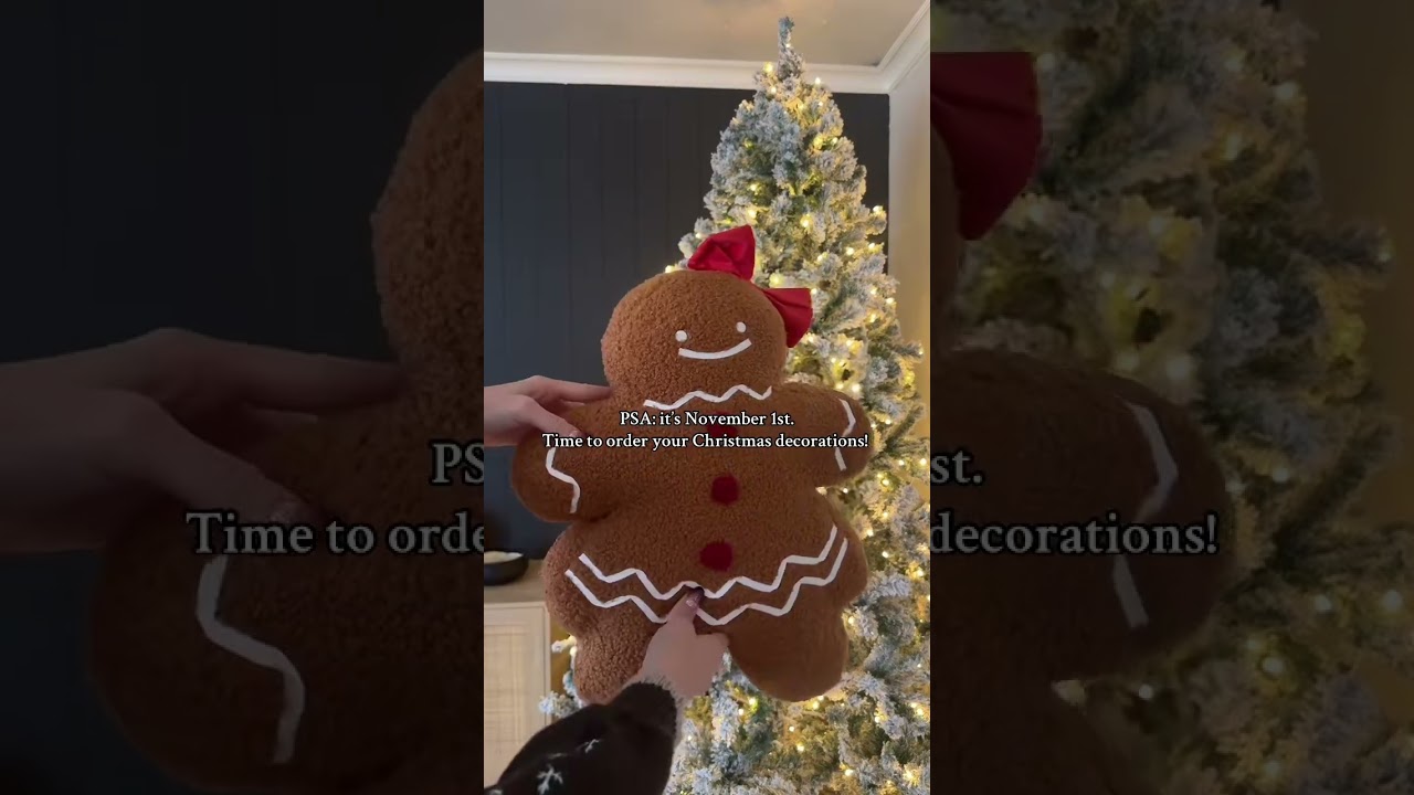 Cute Gingerbread Pillows Available Now! #gingerbreadpillows