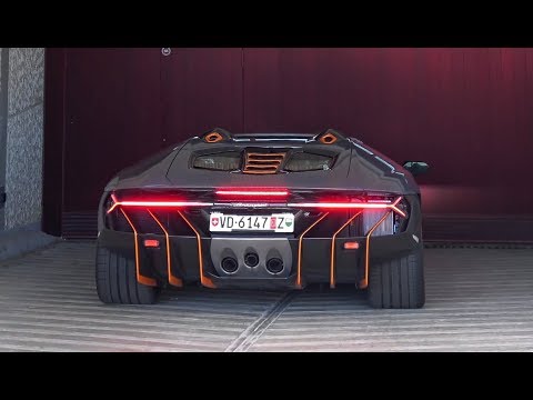 Cars & Coffee Geneva - Centenario, Chiron, ONE-77 - Acceleration, Revs, LOUD Sound
