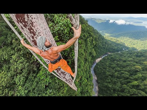 52m Freesolo Tree Climb in Indonesian Jungle