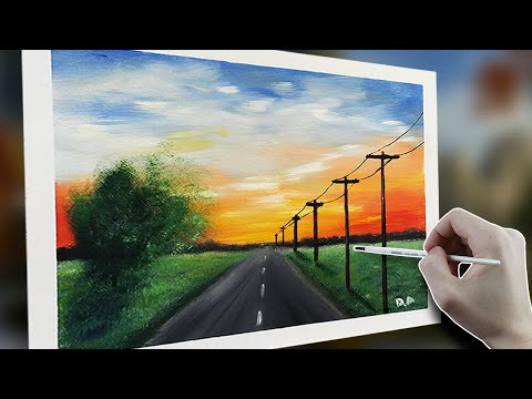 How to paint a ROAD | Landscape painting | Oil painting