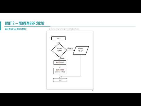 OCR GCSE Computer Science (J277) - Unit 2 Algorithms & Programming - November 2020 Exam Walkthrough