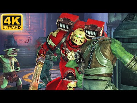 Blood Angels ASSAULT VETERAN vs 700 Orks - Exterminatus Solo, Warhammer 40k Space Marine (4K)