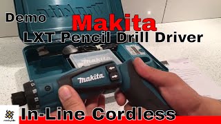 Makita Cordless LXT Pencil Drill Driver DF012DSE Unboxing & Demo