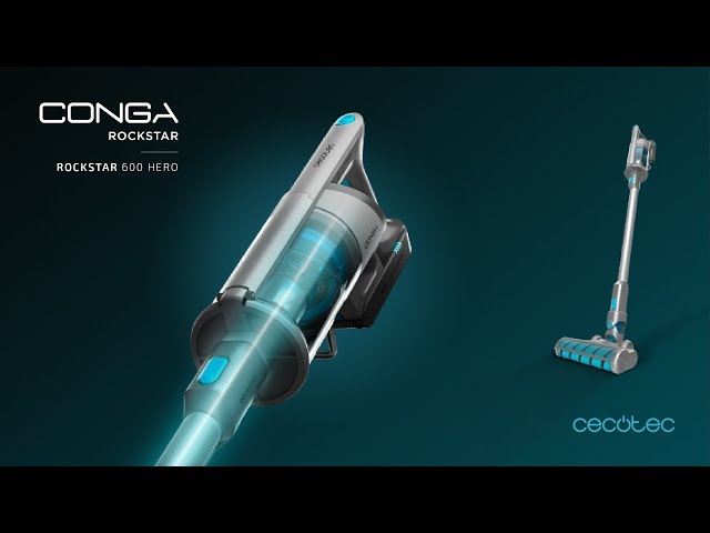 Aspirador sem Fio Cecotec Conga RockStar 600 Hero 430W 65min Animais Alergias Depósito 670ml video
