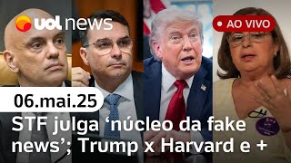 Fraudes no INSS; julgamento no STF contra 'núcleo da fake news' agora; Flávio Bolsonaro e Trump