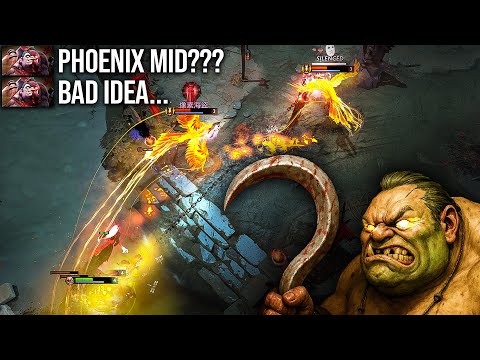 Immortal Phoenix Mid vs Pudge?! Bad Idea Bro... | Pudge Official