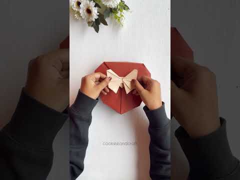 DIY Heart Shaped Gift packaging #origami #craft #gift #diy #shorts