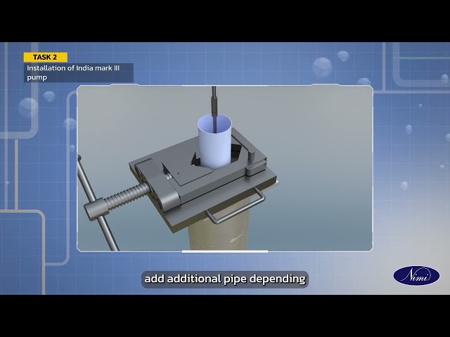 Prepare the installation material for a reciprocating pump