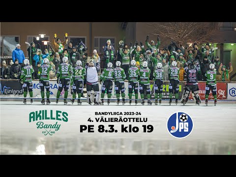 Bandyliigan 4. välieräottelu: Akilles - JPS PE 8.3.2024 klo 19