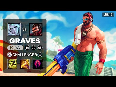 Graves vs Viego Jungle - KR Challenger - Patch 25.19 Season 15