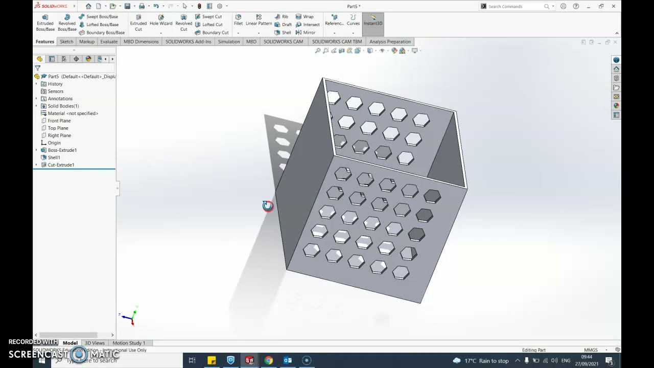 Solidworks - linear patterns and text