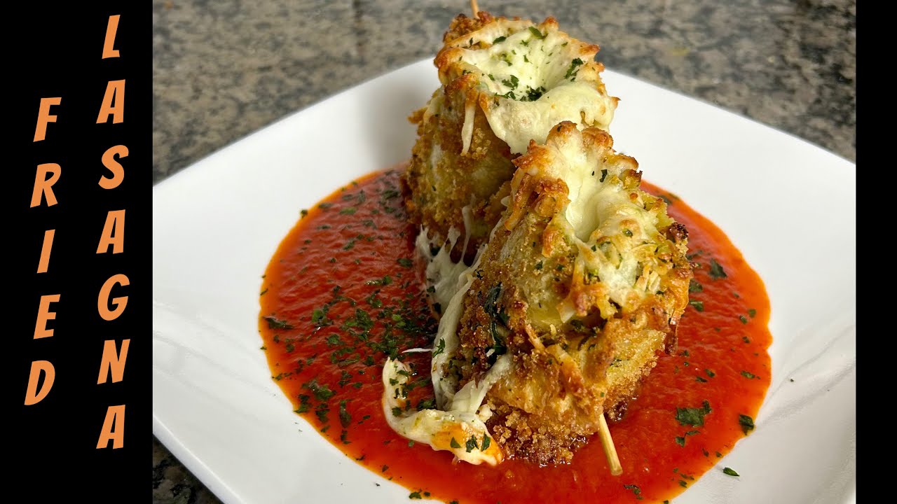 Cheesy Messy Fried Lasagna Rolls ￼