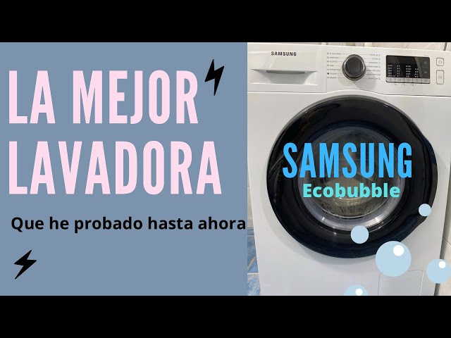 Vídeo relacionado con Samsung lavadora ojo de buey 70cm 18kg 1100 rpm wf18t8000gv