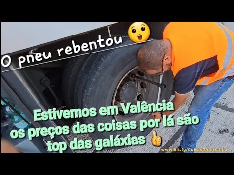 91} Como trocar pneu de Autocarro / Ônibus. A Espanha não é pra brincar 😵‍💫 Calor de 45 graus