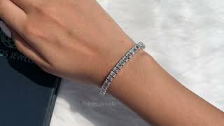 Emerald Cut Diamond Tennis Bracelets @ourosjewels