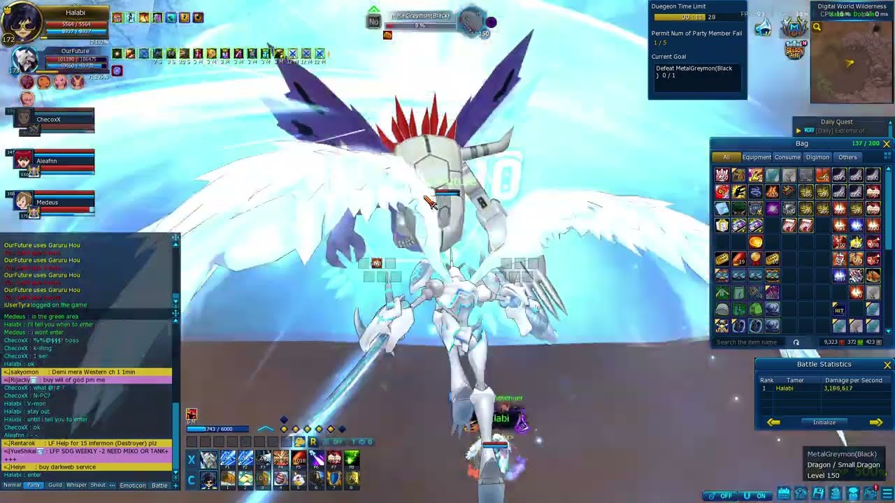 Solo Mdg OMM With Frontier Set - Digimon Masters Online