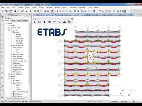 ETABS - 24 Reinforced Concrete Slab Design: Watch & Learn