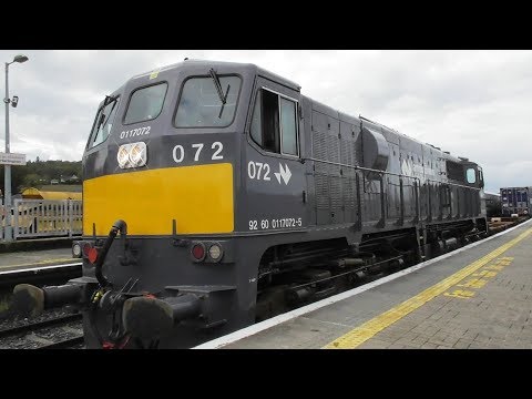 Irish Rail 071 Class locomotive 072 + IWT freight Liner - Portarlington Station, Laois