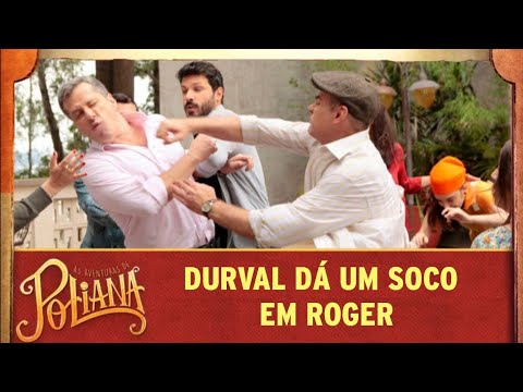 AS AVENTURAS DE POLIANA - Durval dá um soco em Roger