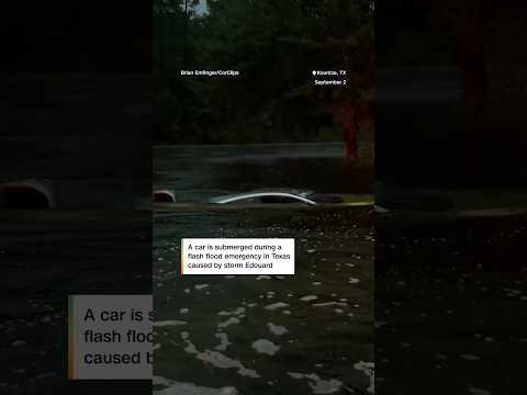 Car submerged as Edouard creates flood emergency