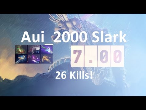 Aui_2000 Slark - Amazing Gameplay With 26 Kills! [ 7.0 Patch Dota 2 Gameplay ]