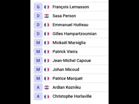 AS Cannes Vs Lyon - Saison 1995/1996