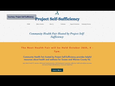 NJ Project Self Sufficiency To Hold A Community Health Fair
