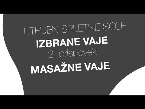 2. prispevek Peti element šole - IZBRANE VAJE ZA SAMOMASAŽO