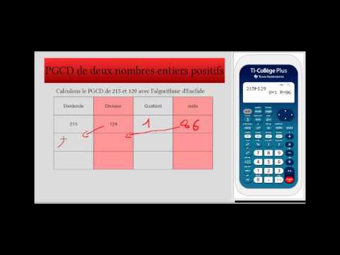 comment trouver pgcd avec calculatrice
