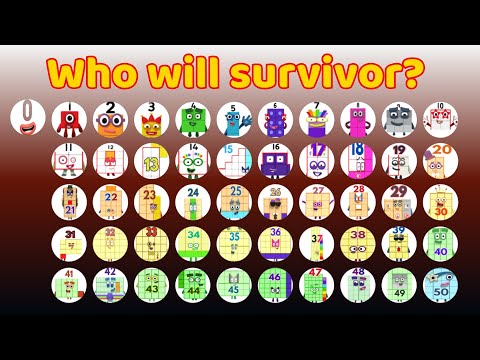 51 NUMBERBLOCKS Marble Race In Algodoo - Who will Be The CHAMPION?? Round 3