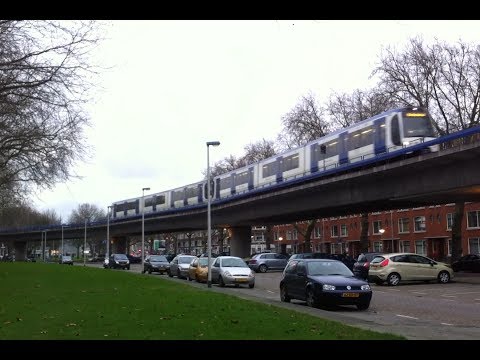 RET Metro 2X RSG3 Nabij Mijnsherenlaan Viaduct Zuidplein