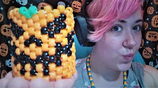 Jack O Lantern Kandi Cuff Tutorial