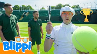 Blippi Plays Tennis! 🎾 Learning Sports for Kids | Guess What We Found | Fun Facts for Kids