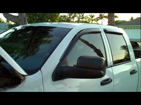 Avs Vent Visor install 2003, 2004, 2005, 2006, 2007 Dodge 2500 crew cab