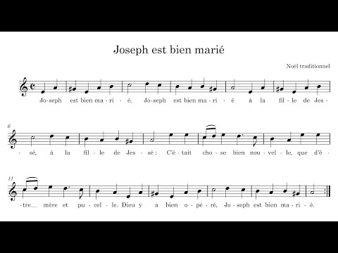 Joseph est bien marié (French carol)