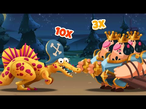 The King Nightmare 3x vs Spino 10x Army Who Will Win Dino Bash 2 Travel Thur Time