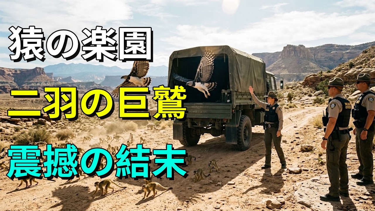 サルが支配する島に2羽のオウギワシを放鳥…その驚愕の結末に世界が息をのんだ！#オウギワシ #動物の生態 #生態系 #自然の摂理