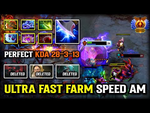 ULTRA FAST FARM SPEED CARRY Anti Mage | Perfect 28Kills | GLOBAL RAT & KILL | 7.39c DOTA 2