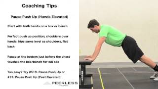 360. Pause Push Up (Hands Elevated)
