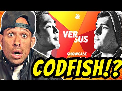 American Rapper FIRST time EVER seeing BATACO vs CODFISH | Grand Beatbox SHOWCASE Battle 2018