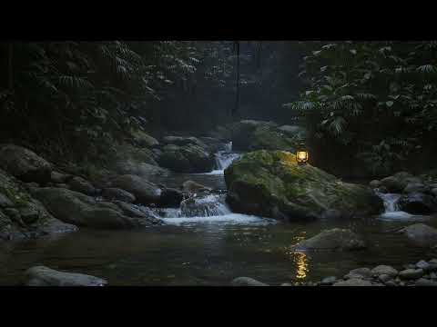 Peaceful Forest River Sounds | Dark Screen | Deep Sleep, Meditation, Relaxation | 3 Hour