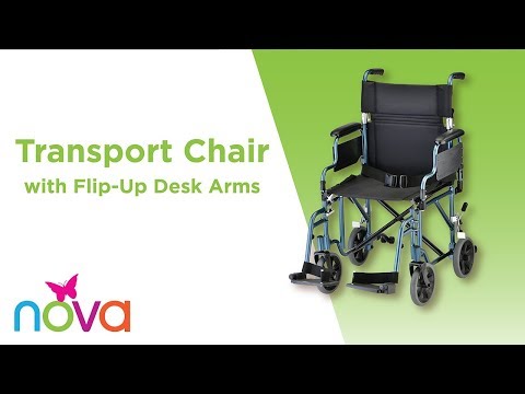 Transport Chair with Removable and Flip-Up Desk Arms - Features and How To Assemble 349