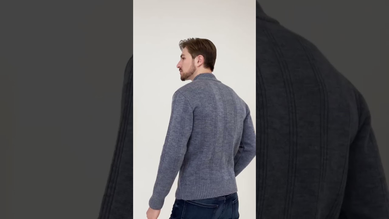 O-neck Knit Sweater Blue