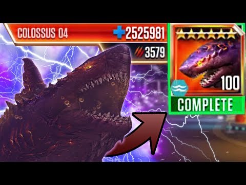 COLOSSUS 04 LEVEL 100 REACHED!!! - Jurassic World The Game - *WORLD AQUATIC BOSS EVENT* HD