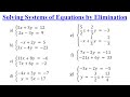 Elimination Method - Solving Systems of Equations │Algebra