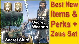 Assassins Creed Odyssey - Best New DLC Items & Perks - New Zeus Set - All Engravings - All Ostrakas