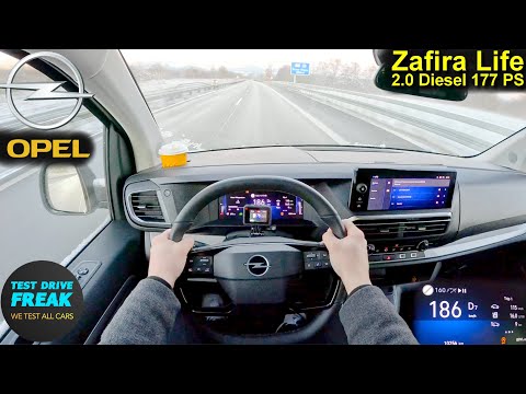 2025 Opel Zafira Life M 2.0 Diesel (177 PS) TOPSPEED POV 🚐 Autobahn Drive | No Speed Limit